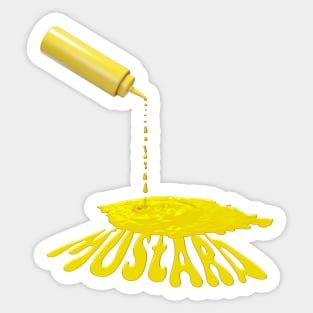 Dripping Mustard Bottle Sticker